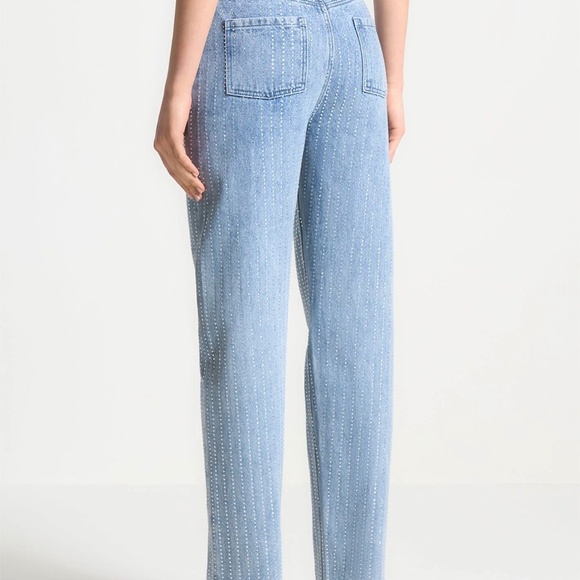 Maniere De Voir a rhinestone denim jeans - Picture 4 of 6